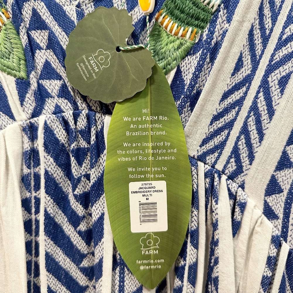 NWT Farm Rio Jacquard Embroidery Dress, Multi - Picture 11 of 11